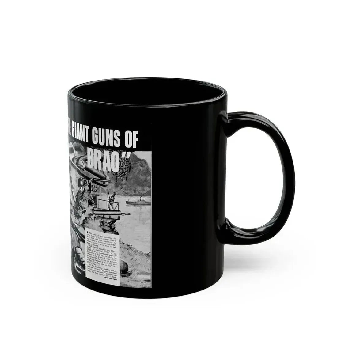 Find And Destroy The Giant Guns Of Brao, Action For Men, March 1965-03 - Black Coffee Mug - Go Mug Yourself