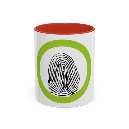 Fingerprinting (Boy Scout Merit Badge) Accent Coffee Mug 11oz Red - Go Mug Yourself