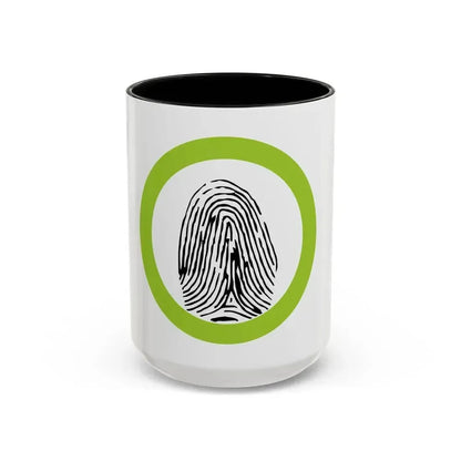 Fingerprinting (Boy Scout Merit Badge) Accent Coffee Mug 15oz Black - Go Mug Yourself