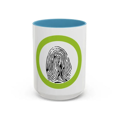 Fingerprinting (Boy Scout Merit Badge) Accent Coffee Mug 15oz Light Blue - Go Mug Yourself