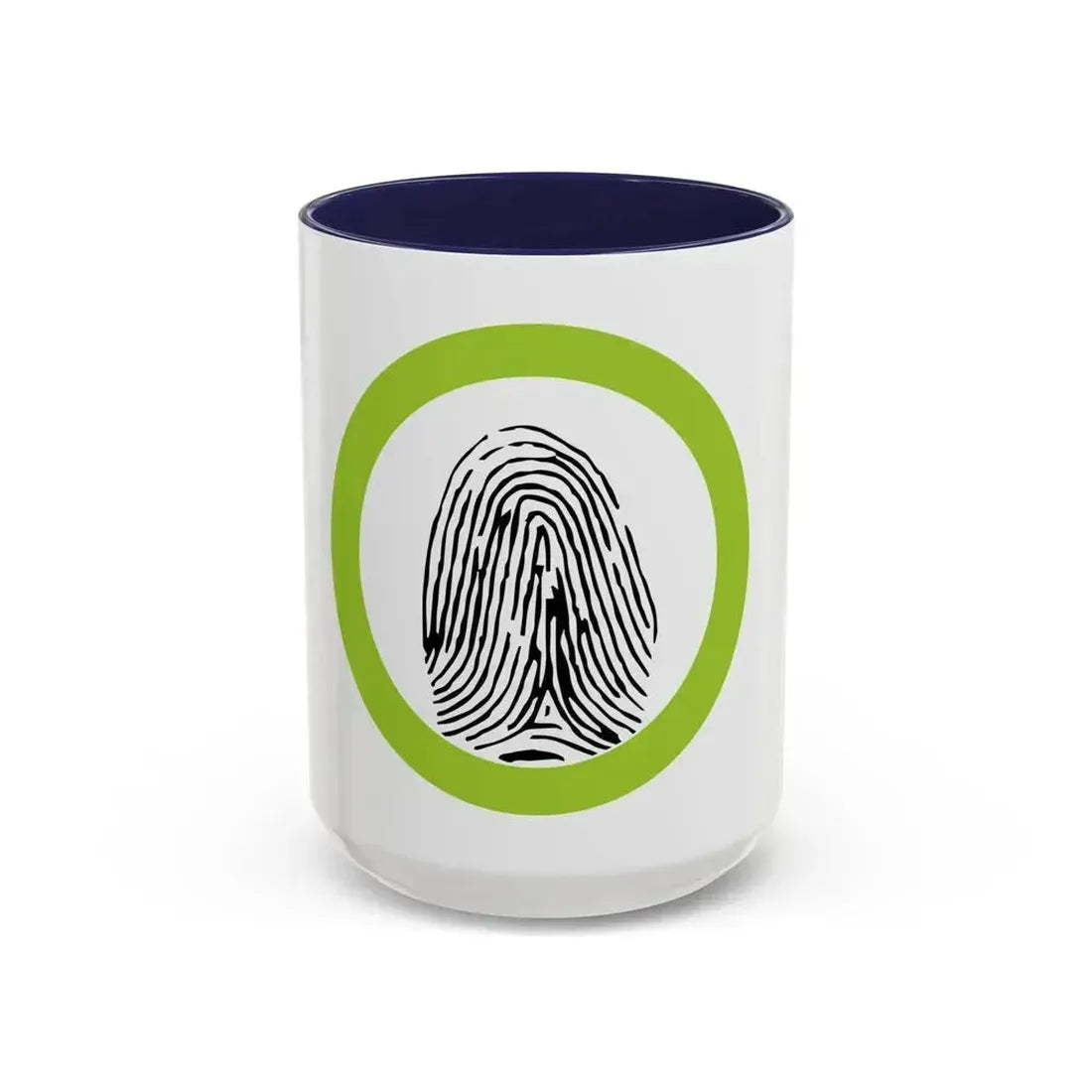 Fingerprinting (Boy Scout Merit Badge) Accent Coffee Mug 15oz Navy - Go Mug Yourself