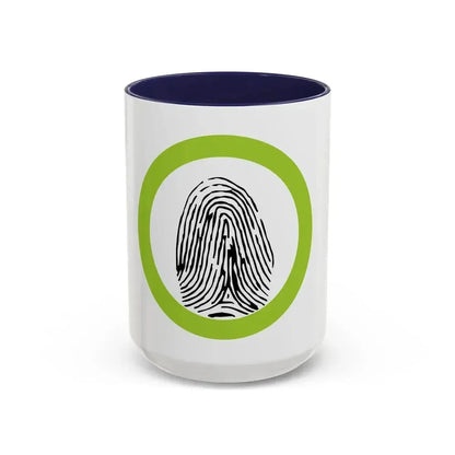 Fingerprinting (Boy Scout Merit Badge) Accent Coffee Mug 15oz Navy - Go Mug Yourself
