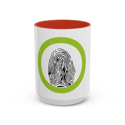 Fingerprinting (Boy Scout Merit Badge) Accent Coffee Mug 15oz Red - Go Mug Yourself