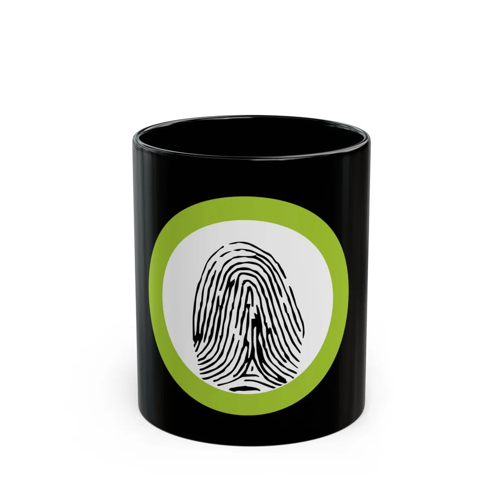 Fingerprinting (Boy Scout Merit Badge) Black Coffee Mug-11oz-Go Mug Yourself