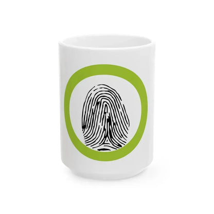 Fingerprinting (Boy Scout Merit Badge) White Coffee Mug 15oz - Go Mug Yourself