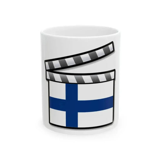 Finland film clapperboard (Finland) White Coffee Mug 11oz - Go Mug Yourself