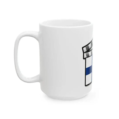 Finland film clapperboard (Finland) White Coffee Mug - Go Mug Yourself