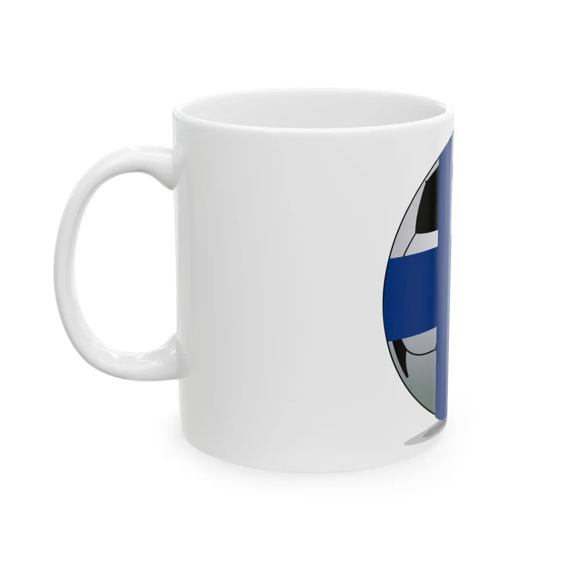 Finland Soccerball mask (Finland) White Coffee Mug - Go Mug Yourself