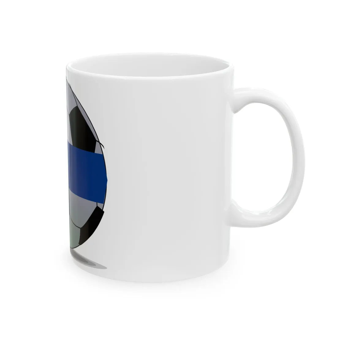 Finland Soccerball mask (Finland) White Coffee Mug - Go Mug Yourself