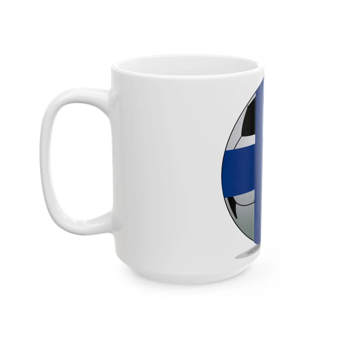Finland Soccerball mask (Finland) White Coffee Mug - Go Mug Yourself