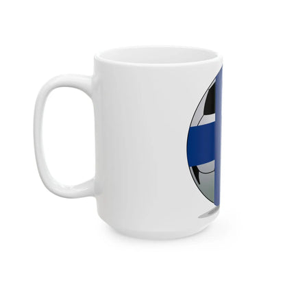 Finland Soccerball mask (Finland) White Coffee Mug - Go Mug Yourself