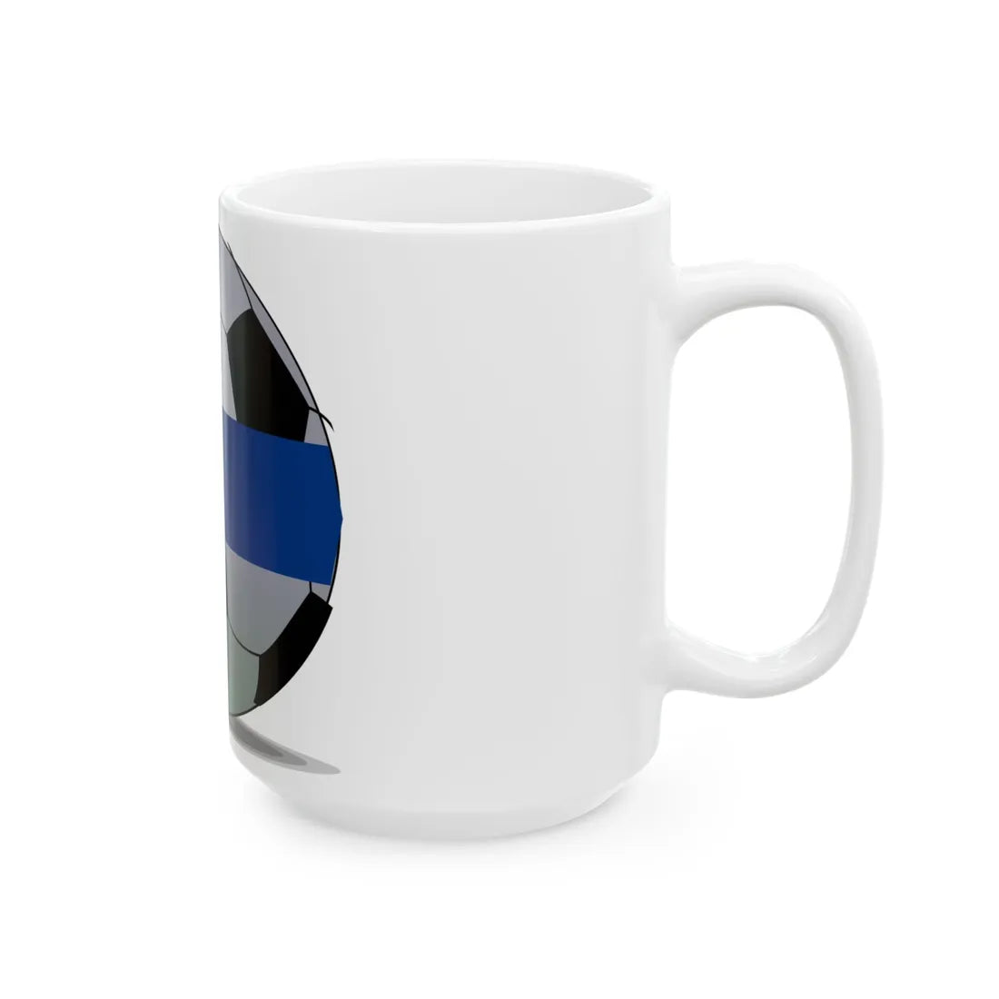 Finland Soccerball mask (Finland) White Coffee Mug - Go Mug Yourself