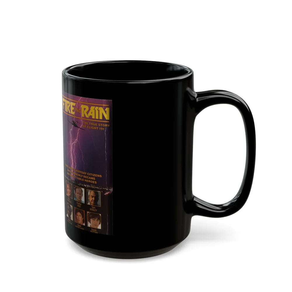 FIRE AND RAIN (VHS COVER) - Black Coffee Mug-Go Mug Yourself