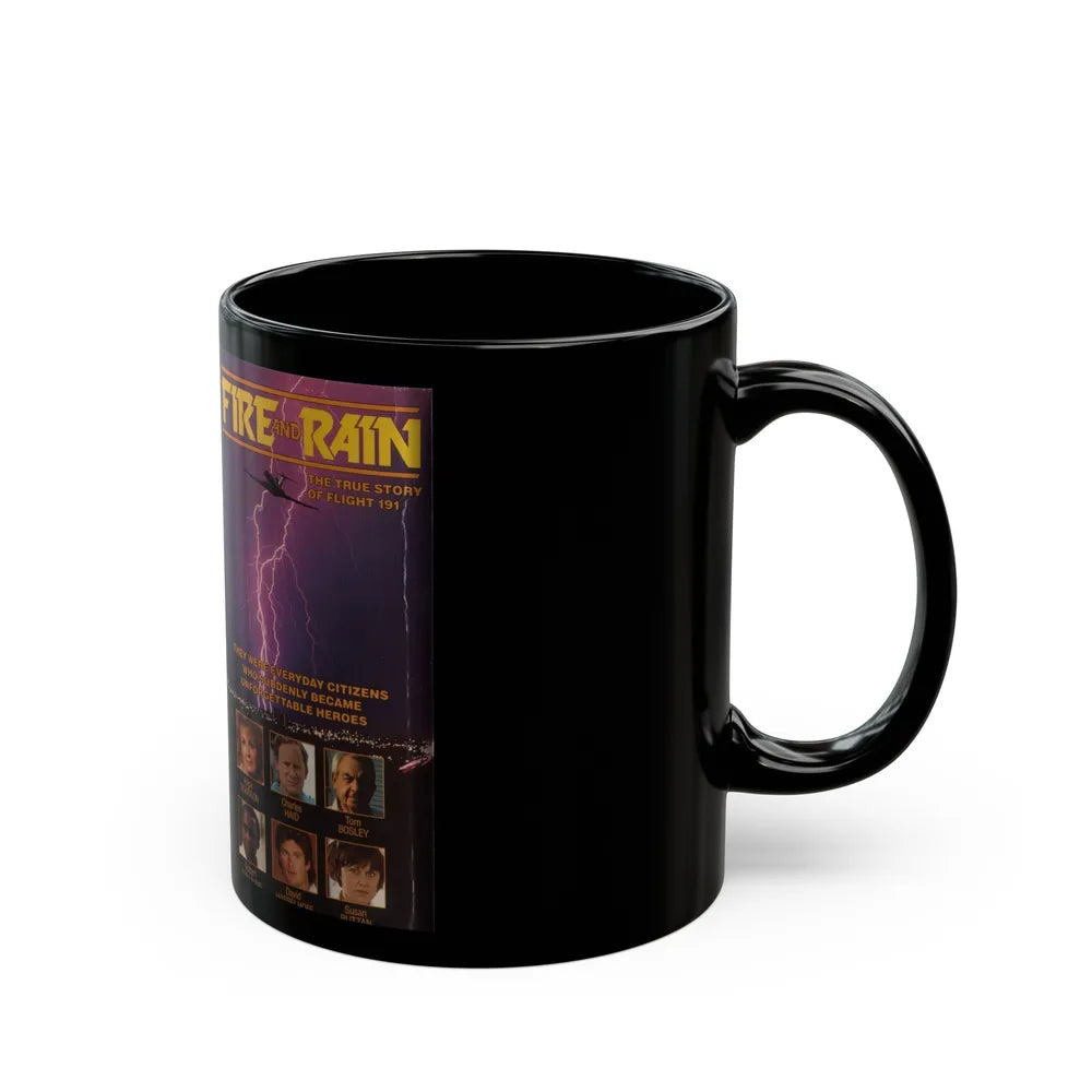 FIRE AND RAIN (VHS COVER) - Black Coffee Mug-Go Mug Yourself