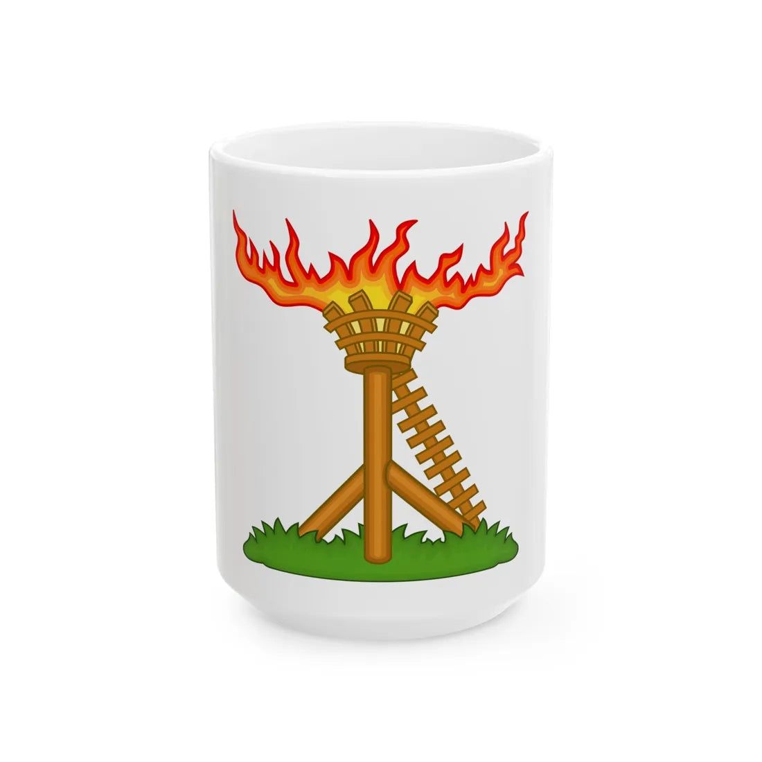Fire Beacon Badge of Henry V - White Coffee Mug 15oz - Go Mug Yourself