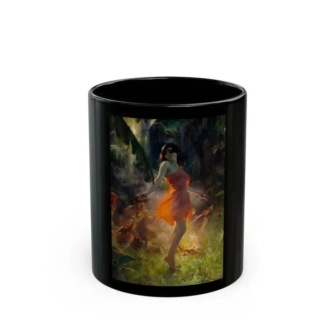 Fire Dancer, c. 1920 - Black Coffee Mug 11oz - Go Mug Yourself