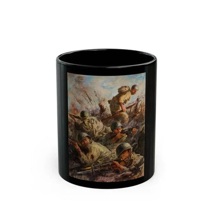 Fire Fight, story illustration - Black Coffee Mug 11oz - Go Mug Yourself