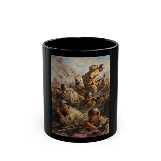 Fire Fight, story illustration - Black Coffee Mug 11oz - Go Mug Yourself