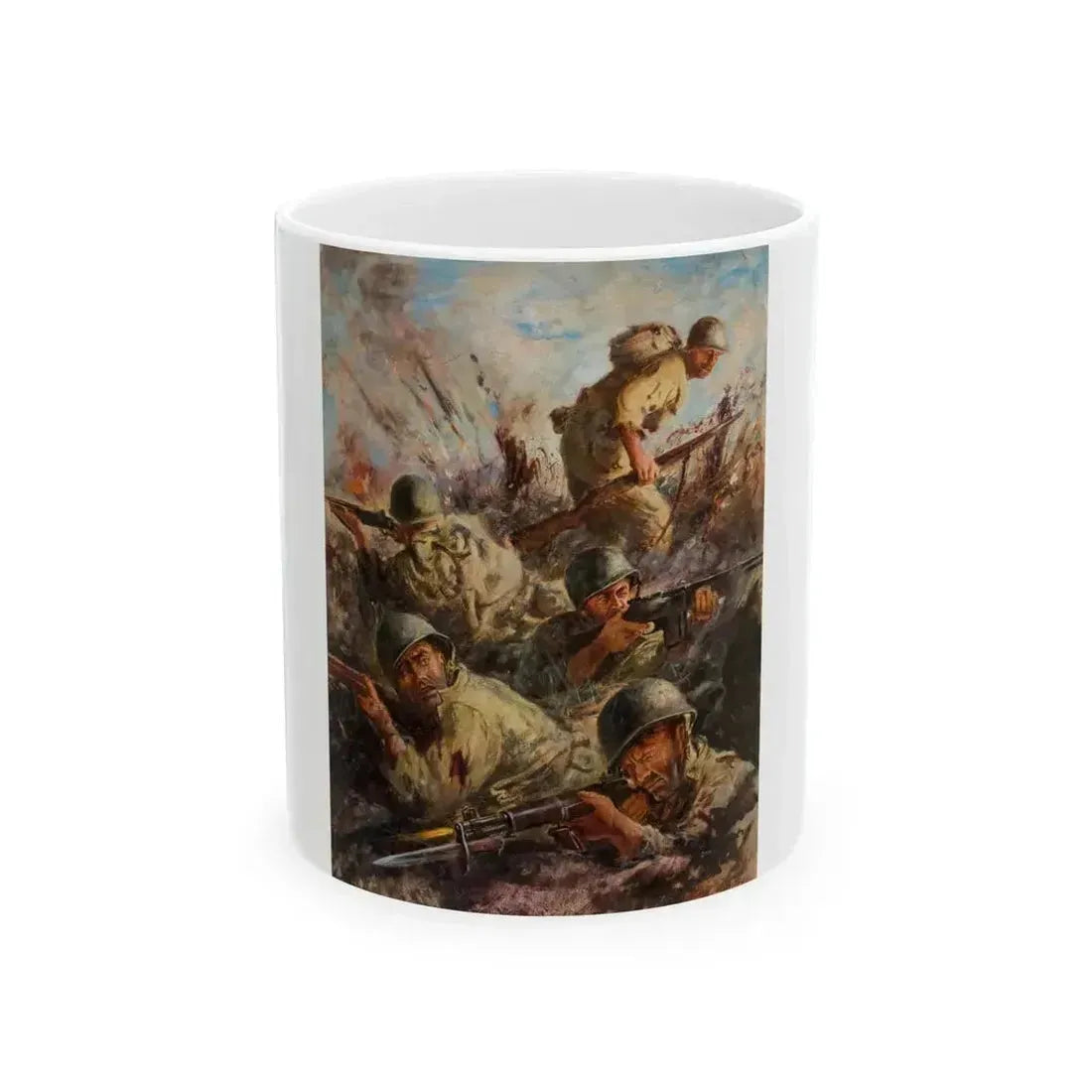 Fire Fight, story illustration - White Coffee Mug 11oz - Go Mug Yourself