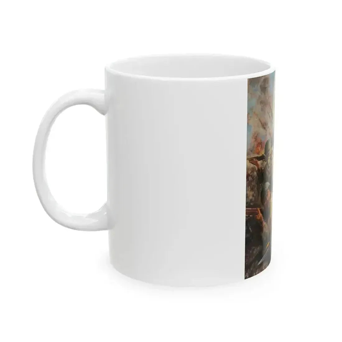 Fire Fight, story illustration - White Coffee Mug - Go Mug Yourself