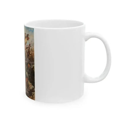 Fire Fight, story illustration - White Coffee Mug - Go Mug Yourself