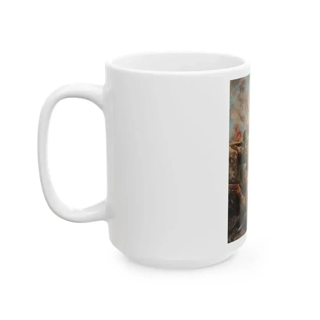 Fire Fight, story illustration - White Coffee Mug - Go Mug Yourself