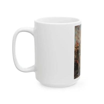 Fire Fight, story illustration - White Coffee Mug - Go Mug Yourself