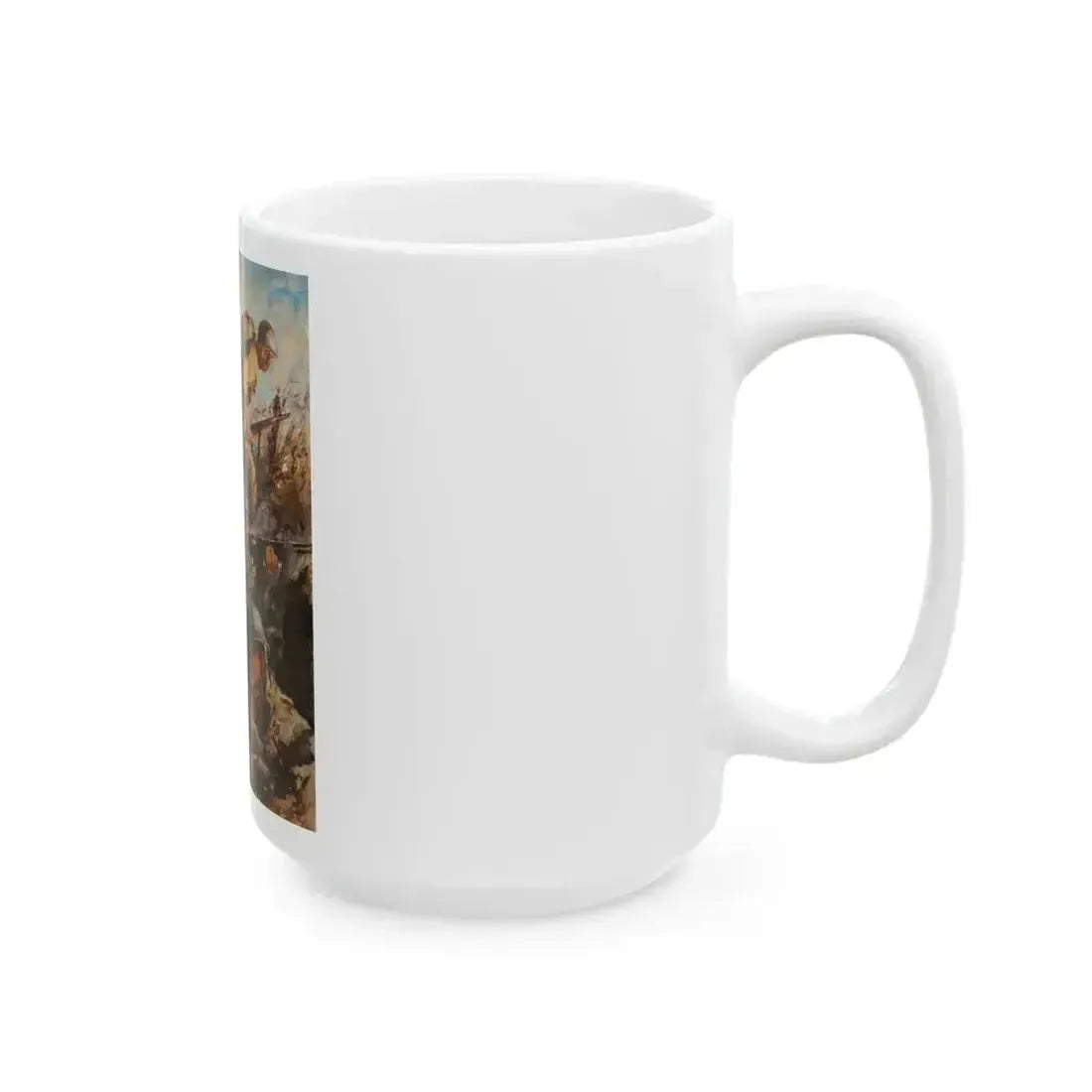Fire Fight, story illustration - White Coffee Mug - Go Mug Yourself