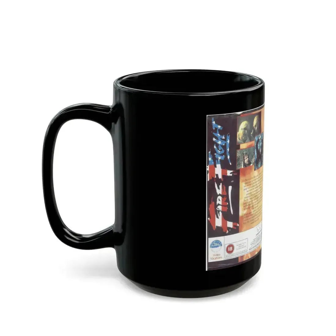 FIRE FIGHT (VHS COVER) - Black Coffee Mug - Go Mug Yourself