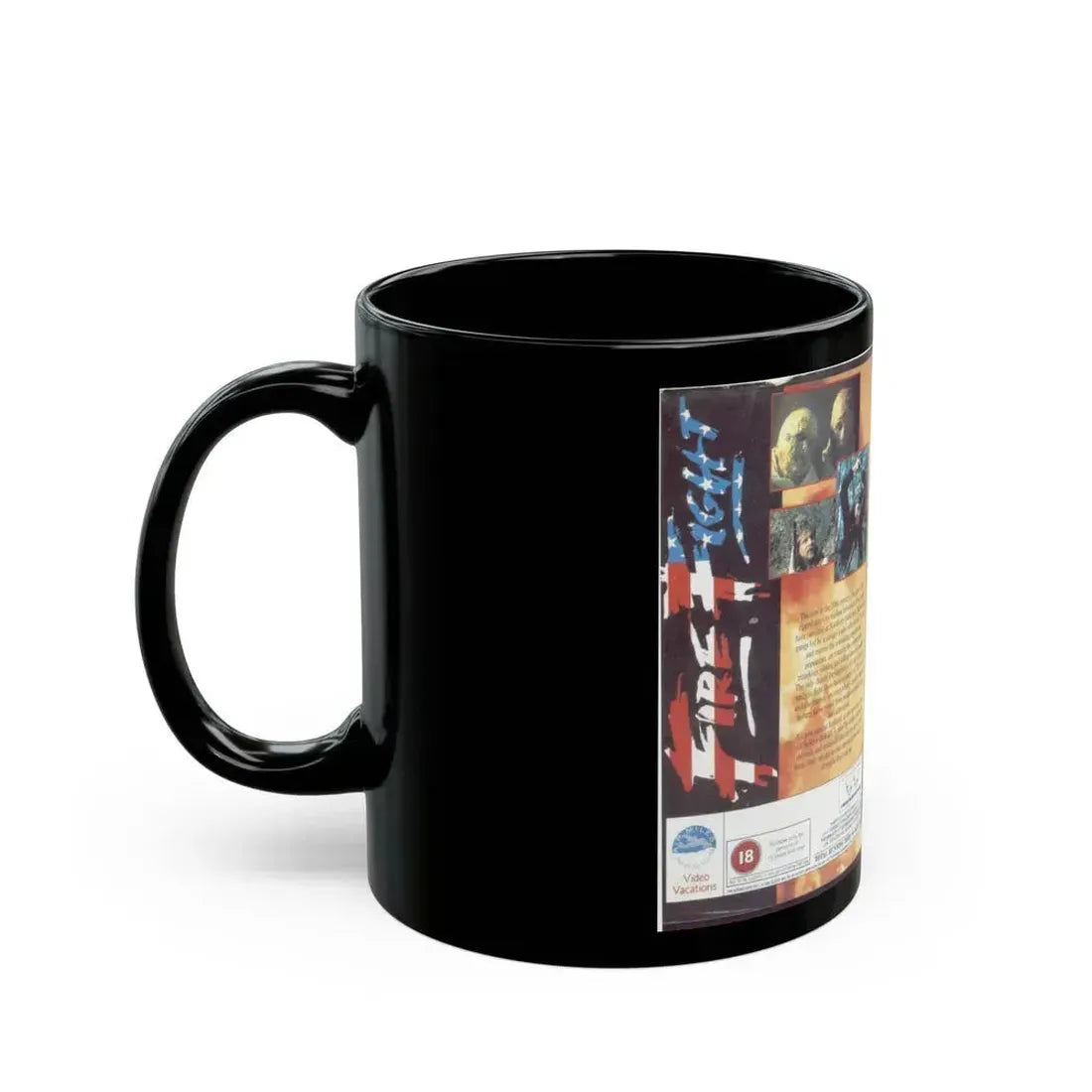 FIRE FIGHT (VHS COVER) - Black Coffee Mug - Go Mug Yourself