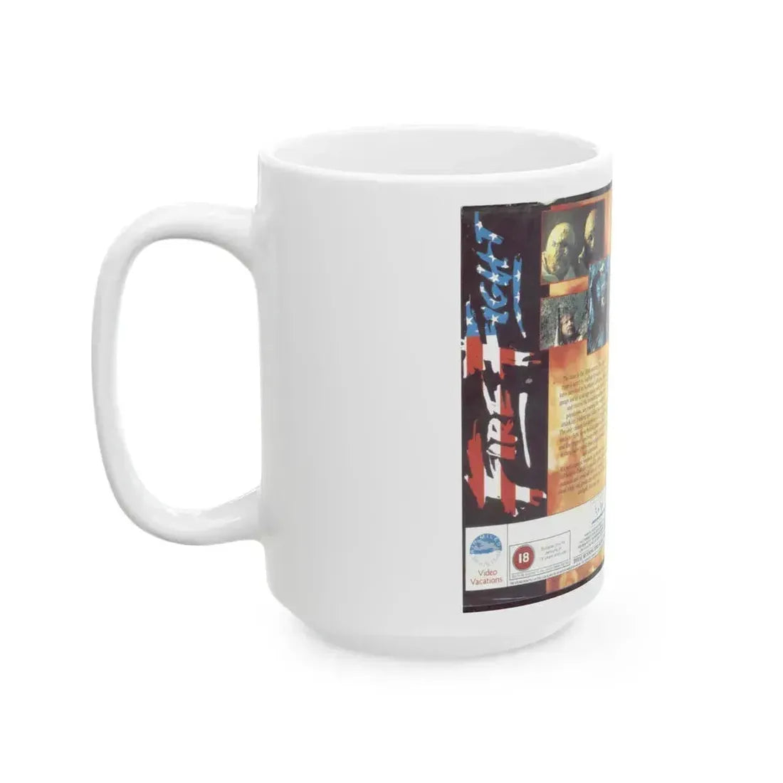 FIRE FIGHT (VHS COVER) - White Coffee Mug - Go Mug Yourself