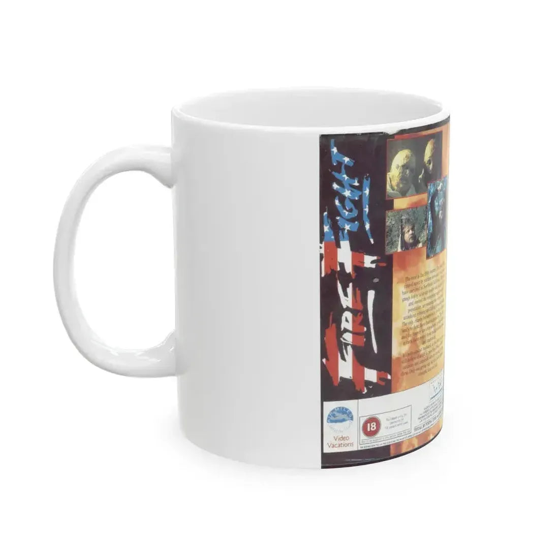 FIRE FIGHT (VHS COVER) - White Coffee Mug - Go Mug Yourself