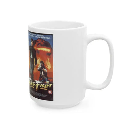 FIRE FIGHT (VHS COVER) - White Coffee Mug - Go Mug Yourself