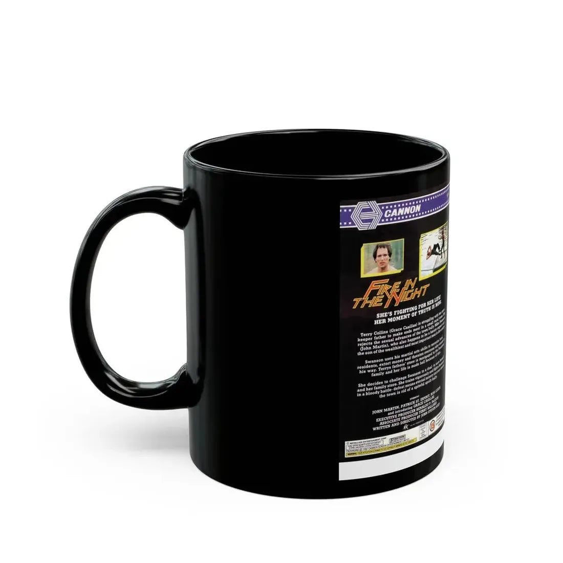 FIRE IN THE NIGHT (VHS COVER)_1 - Black Coffee Mug - Go Mug Yourself