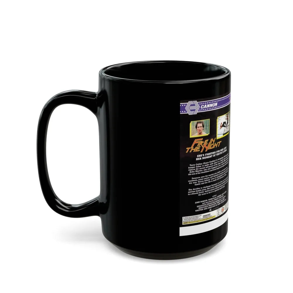 FIRE IN THE NIGHT (VHS COVER) - Black Coffee Mug-Go Mug Yourself