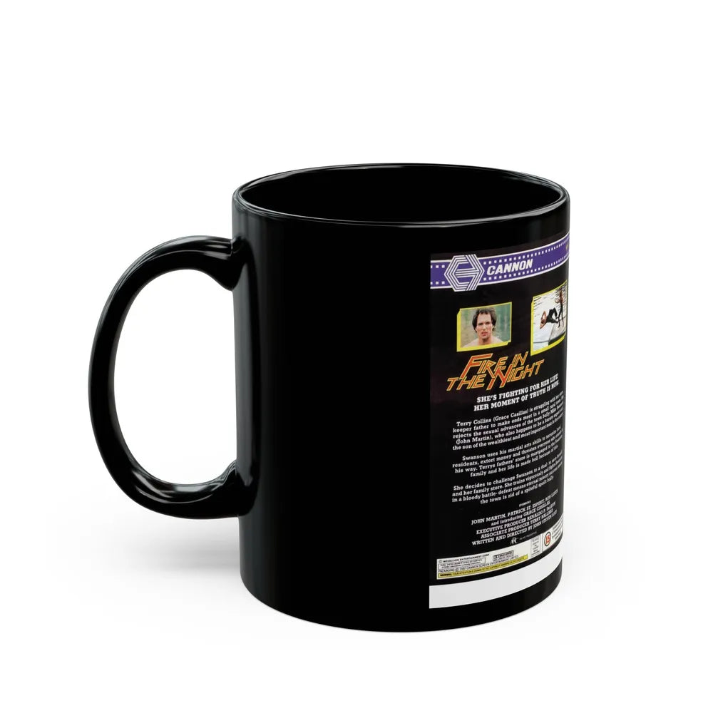 FIRE IN THE NIGHT (VHS COVER) - Black Coffee Mug-Go Mug Yourself