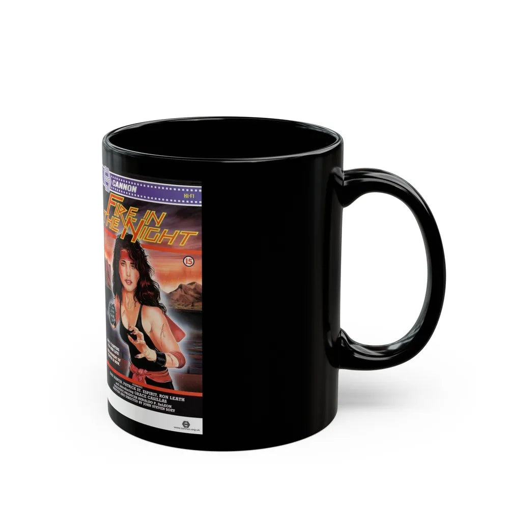 FIRE IN THE NIGHT (VHS COVER) - Black Coffee Mug-Go Mug Yourself