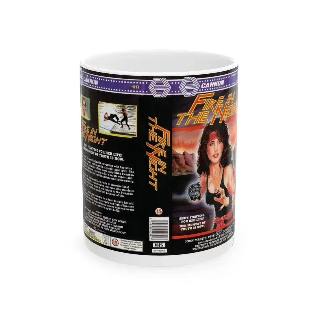 FIRE IN THE NIGHT (VHS COVER) - White Coffee Mug 11oz - Go Mug Yourself