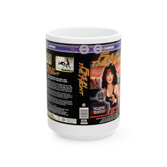 FIRE IN THE NIGHT (VHS COVER) - White Coffee Mug 15oz - Go Mug Yourself