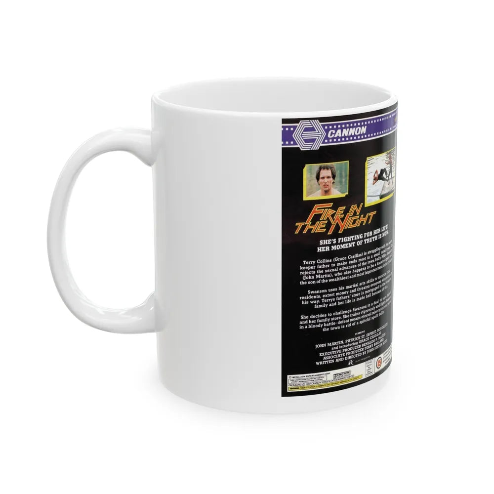 FIRE IN THE NIGHT (VHS COVER) - White Coffee Mug-Go Mug Yourself