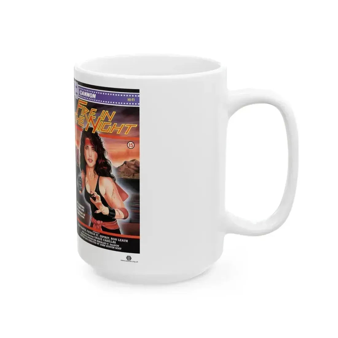 FIRE IN THE NIGHT (VHS COVER) - White Coffee Mug - Go Mug Yourself