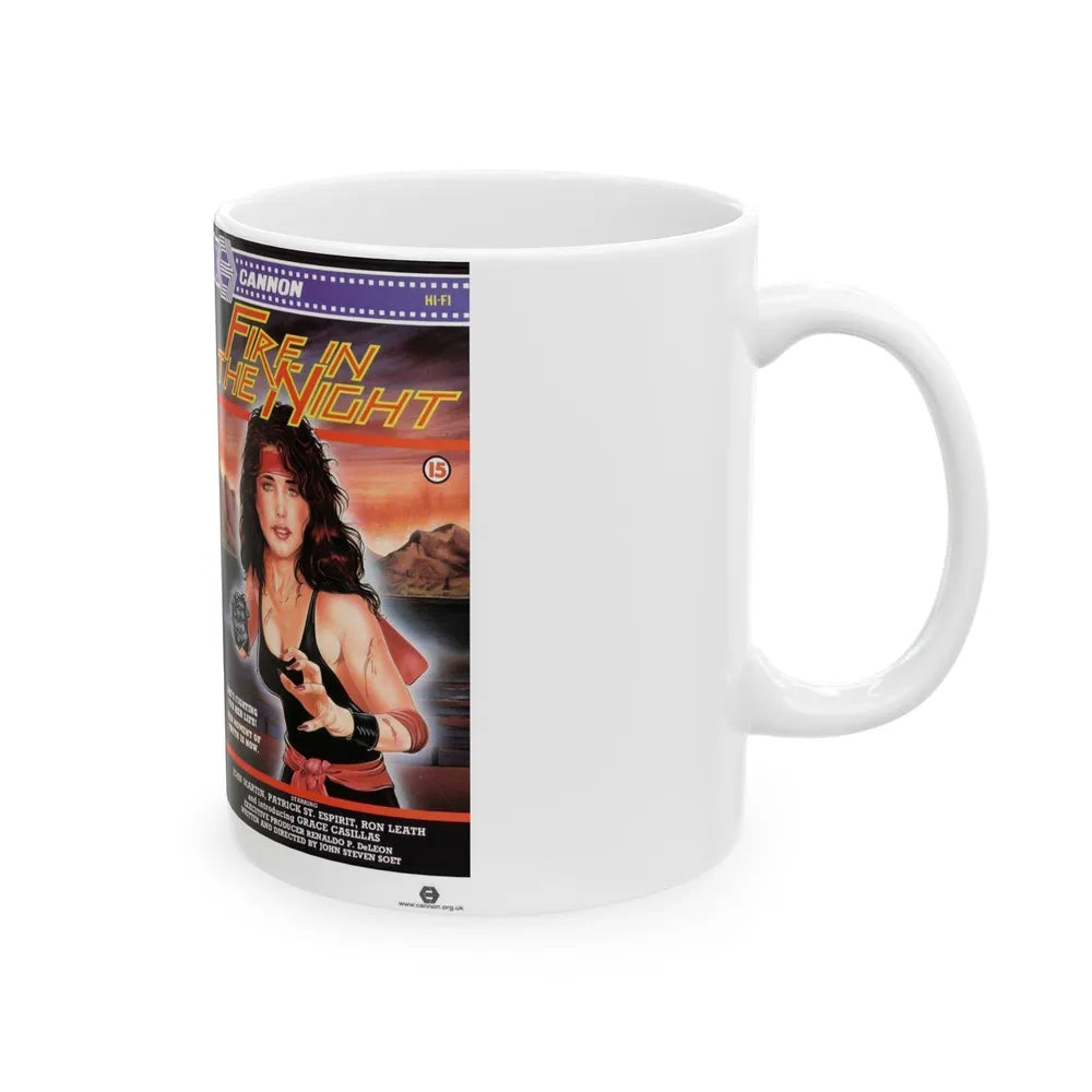 FIRE IN THE NIGHT (VHS COVER)_1 - White Coffee Mug-Go Mug Yourself