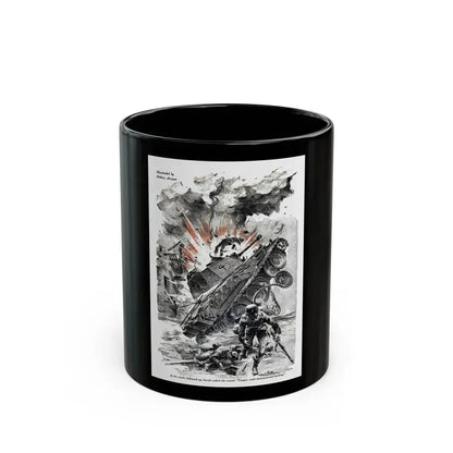 Fire Mission, Blue Book Magazine, March 1947 - Black Coffee Mug 11oz - Go Mug Yourself