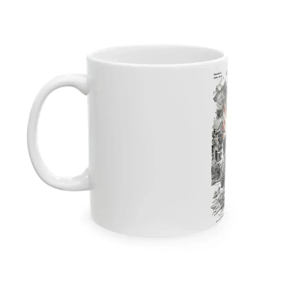 Fire Mission, Blue Book Magazine, March 1947 - White Coffee Mug - Go Mug Yourself