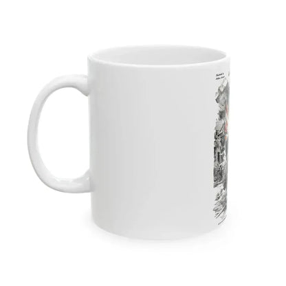 Fire Mission, Blue Book Magazine, March 1947 - White Coffee Mug - Go Mug Yourself