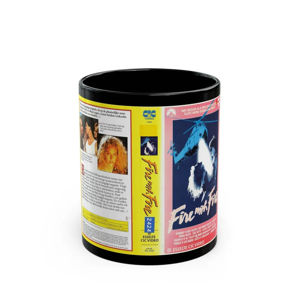 FIRE WITH FIRE (VHS COVER) - Black Coffee Mug-11oz-Go Mug Yourself