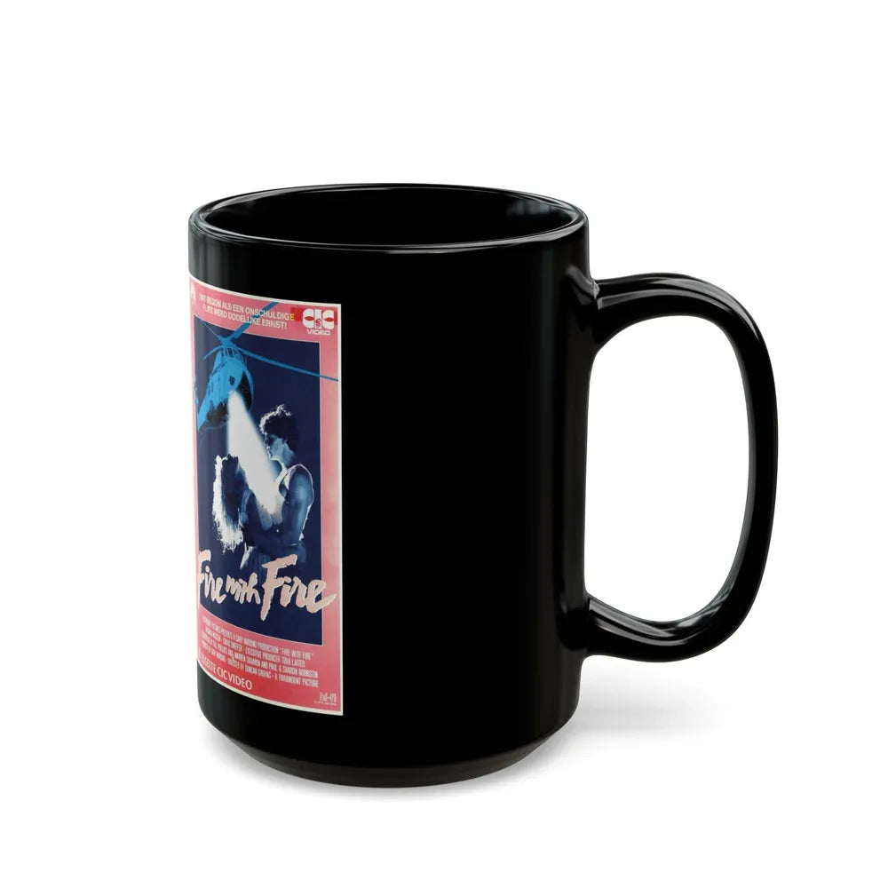 FIRE WITH FIRE (VHS COVER) - Black Coffee Mug-Go Mug Yourself