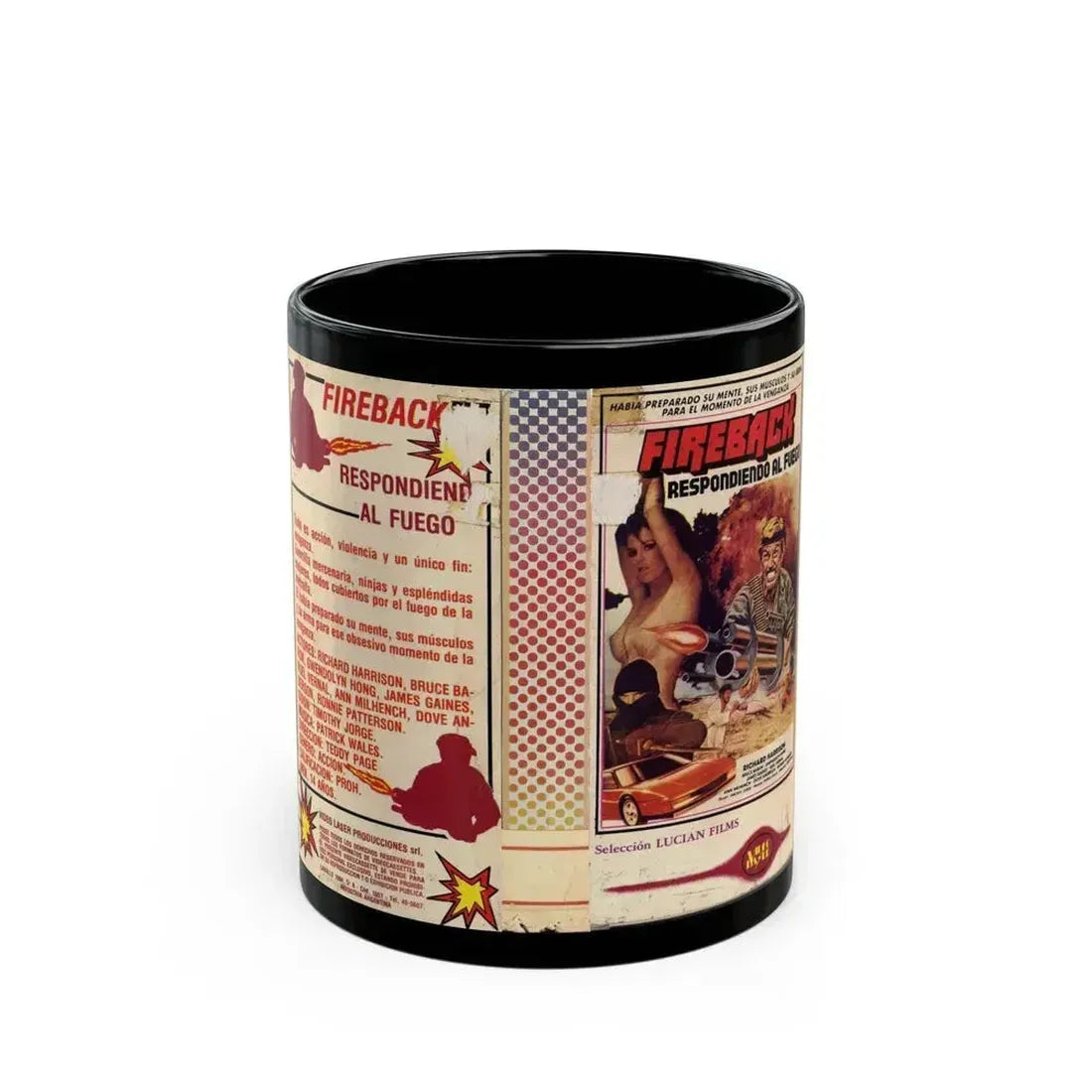 FIREBACK RESPONDIENDO AL FUEGO (VHS COVER) - Black Coffee Mug 11oz - Go Mug Yourself