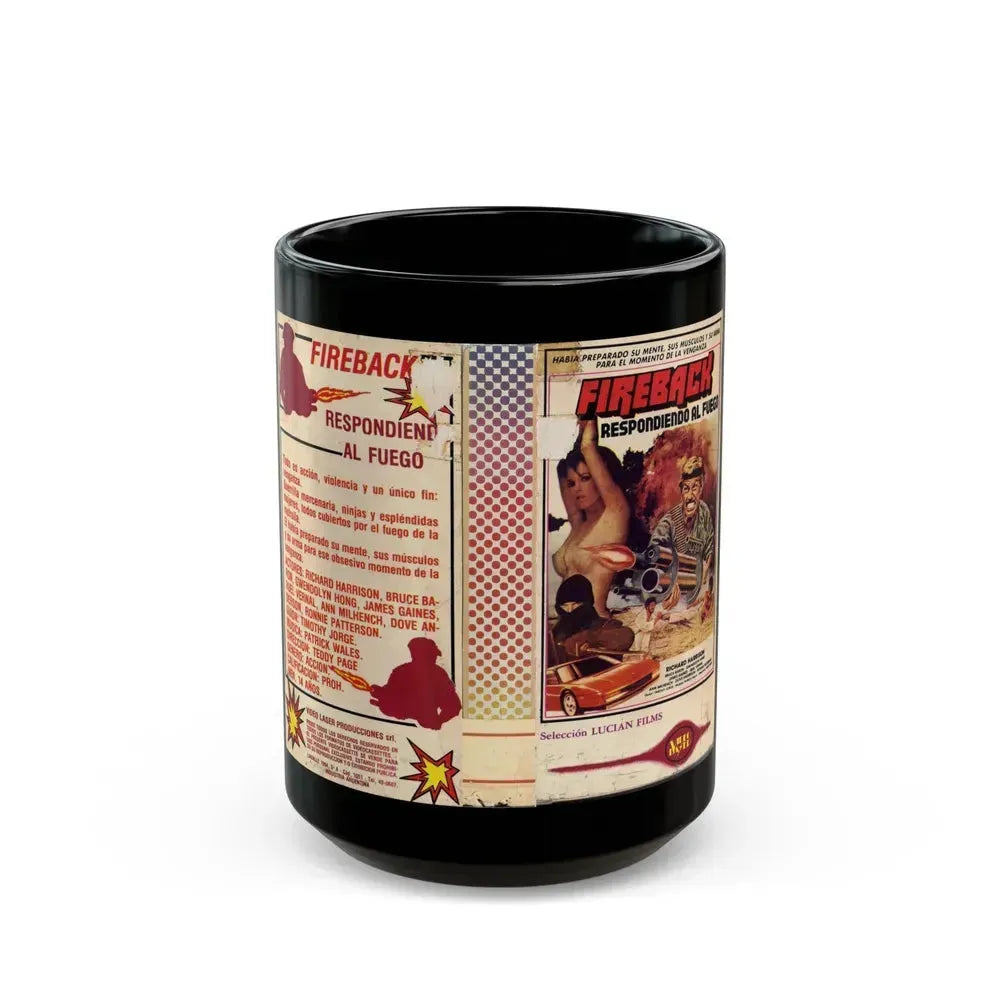 FIREBACK RESPONDIENDO AL FUEGO (VHS COVER) - Black Coffee Mug 15oz - Go Mug Yourself