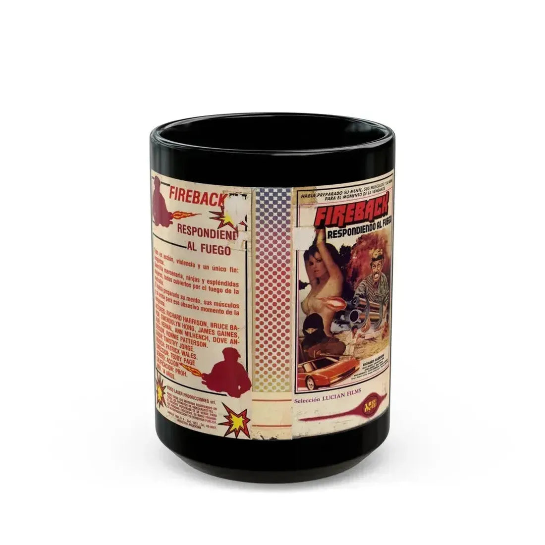 FIREBACK RESPONDIENDO AL FUEGO (VHS COVER) - Black Coffee Mug 15oz - Go Mug Yourself